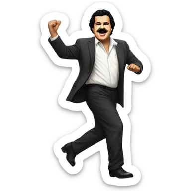PABLO ESCOBAR DANCING IN A SUIT sticker
