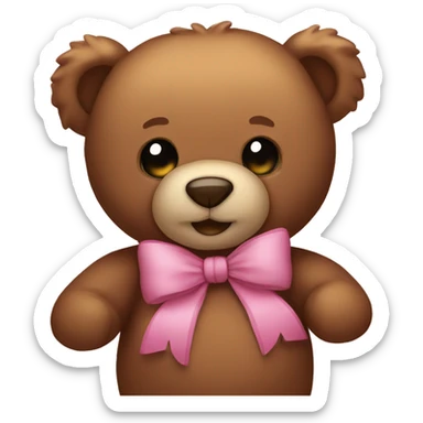 Teddy Bear with a bow sticker