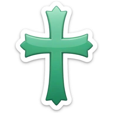 change the red cross emoji color to only green cross color sticker