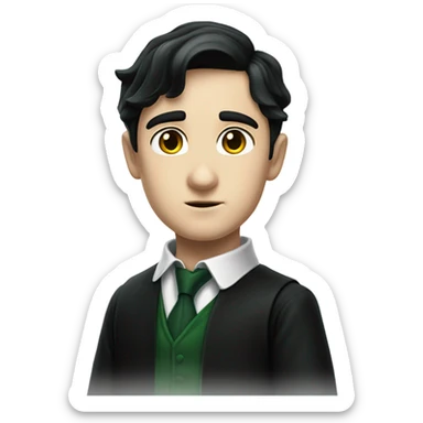 tom riddle in slytherin uniform realistic sticker