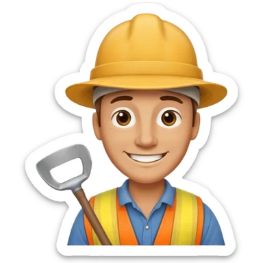 Field Digger with Shovel from Archaeology Team sticker