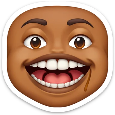 Emoji biting bottom lip in agony sticker