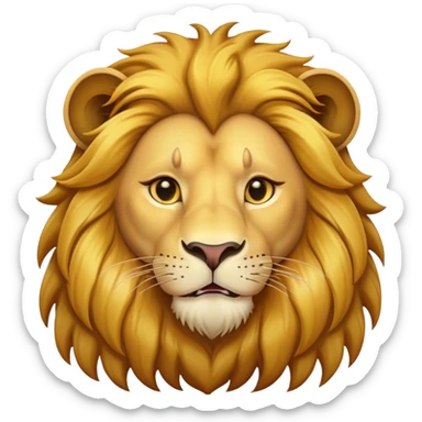 flirtatious lion looking sideways with suggestive expression sticker