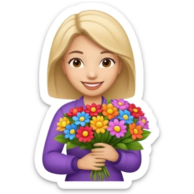 Street Flower Seller woman  sticker