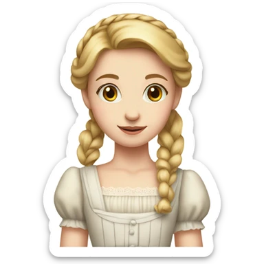 Pale Milkmaid dress girl portrait  sticker