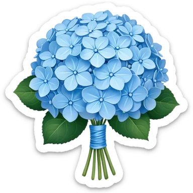 Light blue hydrangea bouquet  sticker