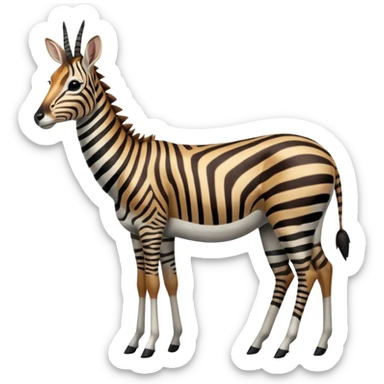 Zebra-Antelope-Impala-Gazelle-hybrid, full body sticker