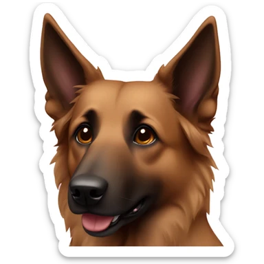 A female brown Belgian Shepherd Dog sticker