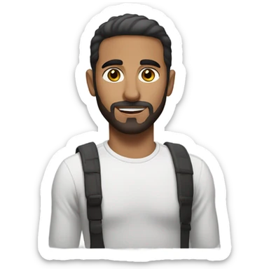 Middle eastern man with white brunette girlfriend sticker