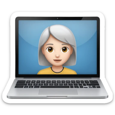 Laptop with Video Call on it sticker