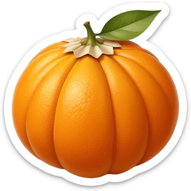 small orange fruit nestled in a delicate, papery husk partially peeled back to reveal glossy round berry inside, husk pale beige, veined, slightly translucent, curled edges, fruit smooth and vibrant, soft lighting, subtle shadows, emoji scale sticker