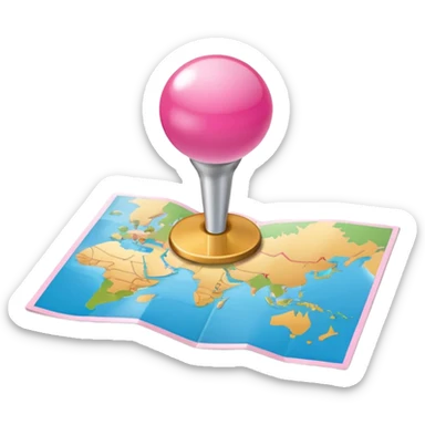 pink pin location - no face  sticker