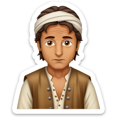 Make a emoji of ex pm of Pakistan Imran khan saying dialogue "bade khartnak log hain" in a beggar outfit sticker