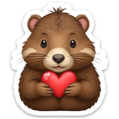 nutria con corazon para copiar y pegar en chat sticker