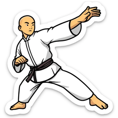 kung fu hero sticker