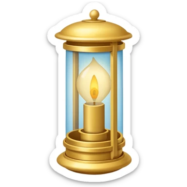 Lanterna flutuante pequena, de papel translúcido, formato retangular/cilíndrico alongado, aberta em cima e embaixo, com luz dourada suave interna, sem alça, sem metal, sem decoração. sticker