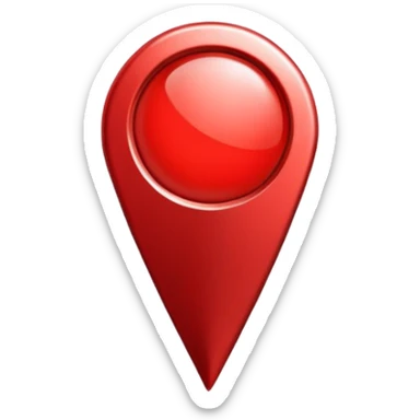 red map location pin sticker
