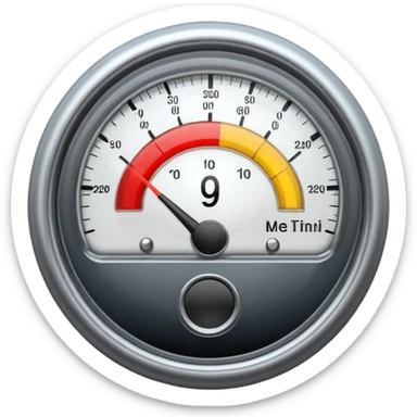 a meter gauge sticker