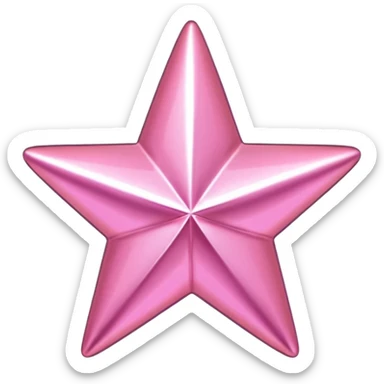 pink metallic star sticker