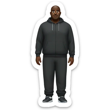 big black man in tracksuit sticker