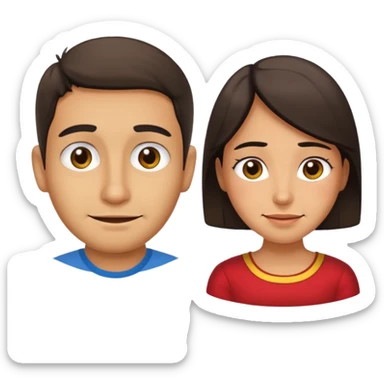 a happy and a sad spanish emoji sticker