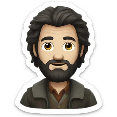short haired Hagrid from the alan wake universe sticker