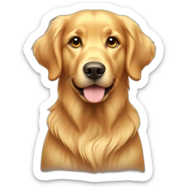 Golden retriever with big cute eyes sticker