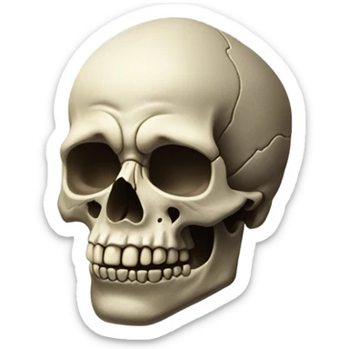 realistic skull Frowning sticker