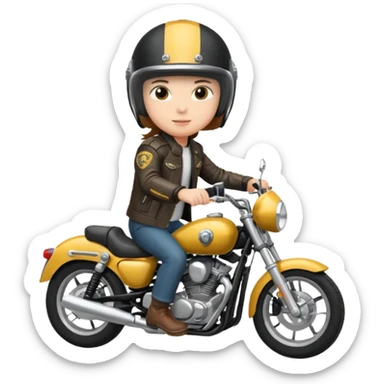 rider riding motorbiker sticker