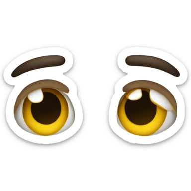 Puckering face sticker