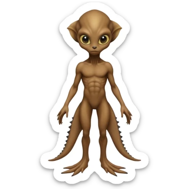 Life-like Brownish Aquatic Luxio-Alien-hybrid (full body) sticker