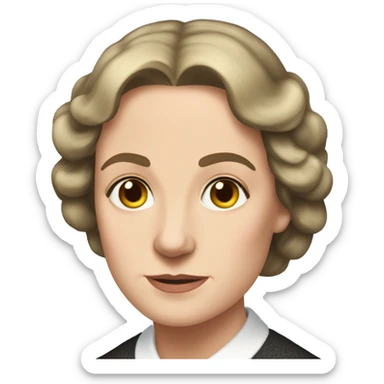 English novlist Charlotte Brontë sticker