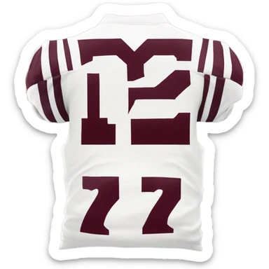 White Texas a&m 12th man maroon jersey  sticker