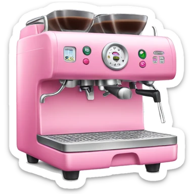 Pink espresso machine sticker