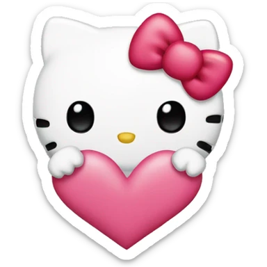 hello kitty heart sticker