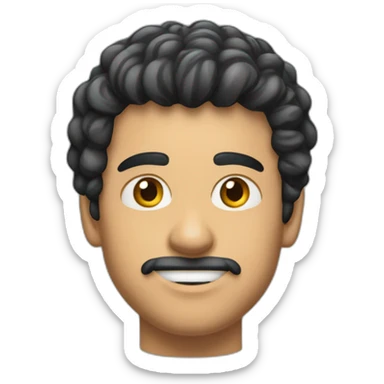 Rapaz moreno do cabelo liso usando camisa da Nike preta sticker