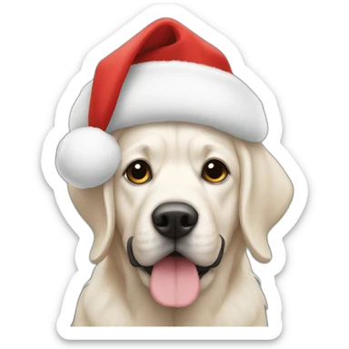 Carlin avec un bonnet de Noël  sticker