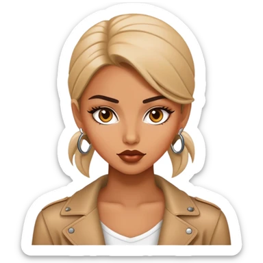 fashionable girl with attitude posing sticker