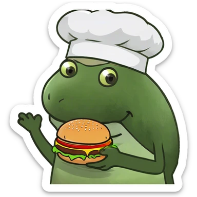 a soccer ball eating a burger sticker