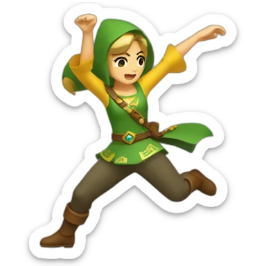 zelda dancing macarena sticker