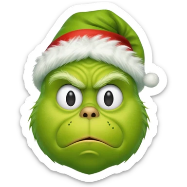 Un emoji de el Grinch diciendo ho ho ho sticker