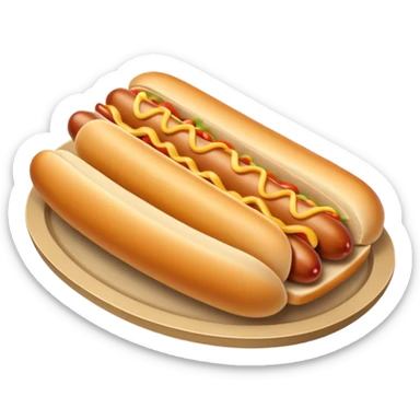 hot dog with french fries on a tray sticker