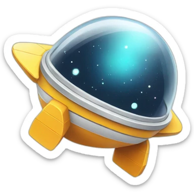 cute spaceship sticker