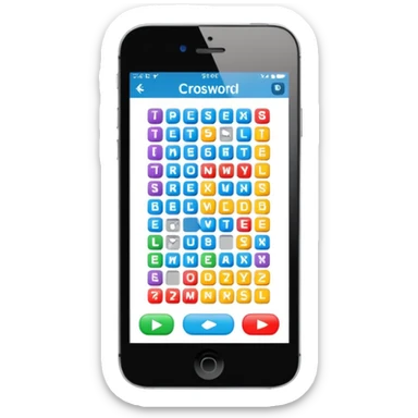 Crossword on smartphone display sticker
