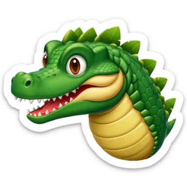 Cabeza de cocodrilo en avion sticker