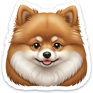 Meme dumb emotional Pomeranian Spitz sticker