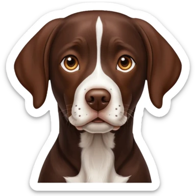 chocolate lab english pointer  sticker