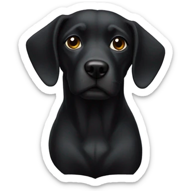 Perrita negra sticker