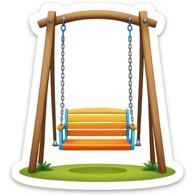 Swing in a park sticker