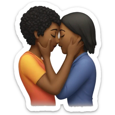 Lesbians kissing passionately sticker